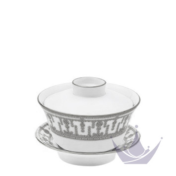 Чашка чайная с блюдцем и крышкой 0,13л коллекции Tiara Platin бренда Haviland