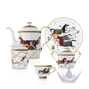 Чайный сервиз на 6 персон бренда Hermes