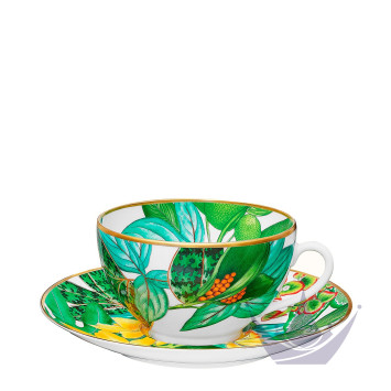 Чашка для завтрака с блюдцем 370мл коллекции Passifolia бренда Hermes