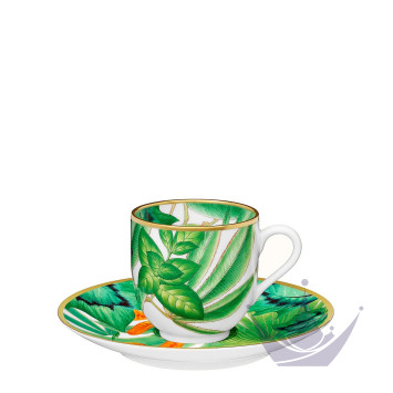 Чашка кофейная с блюдцем 100мл коллекции Passifolia бренда Hermes