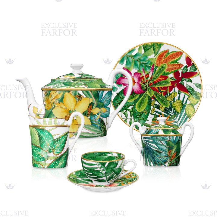 Чайный сервиз на 6 персон коллекции Passifolia бренда Hermes