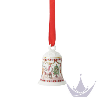 Фарфоровый колокольчик 7см коллекции Christmas бренда Hutschenreuther
