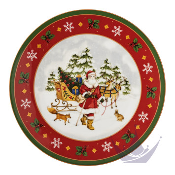 Тарелка тортовая на ножке 28см коллекции Happy Wintertime бренда Hutschenreuther