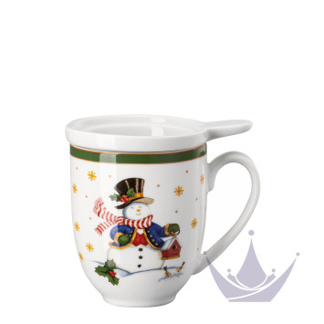 Кружка с крышкой и ситечком 0,4л коллекции Happy Wintertime бренда Hutschenreuther