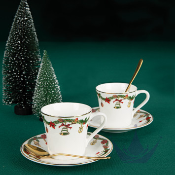 Чашка эспрессо с блюдцем 0,09л коллекции Nora Christmas бренда Hutschenreuther