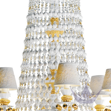 Люстра на 30 свечей (золотой / белый) 195 х 105см коллекции Winter Palace бренда Lladro