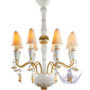 Люстра на 8 свечей (белый / золотой) 123 х 70см коллекции Ivy & Seed бренда Lladro