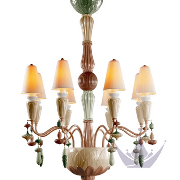 Люстра на 8 свечей (розовый / зеленый) 123 х 70см коллекции Ivy & Seed бренда Lladro