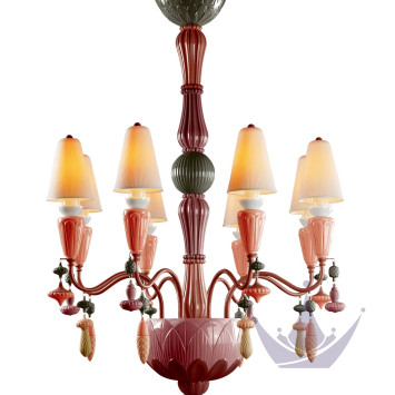 Люстра на 8 свечей (красный / коралловый) 123 х 70см коллекции Ivy & Seed бренда Lladro