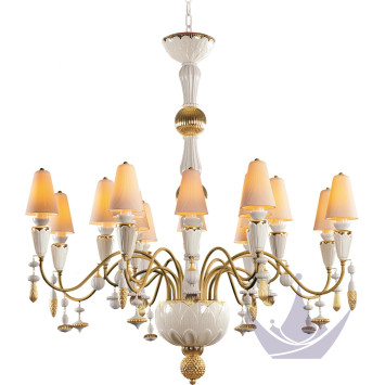 Люстра на 16 свечей (белый / золотой) 133 х 115см коллекции Ivy & Seed бренда Lladro