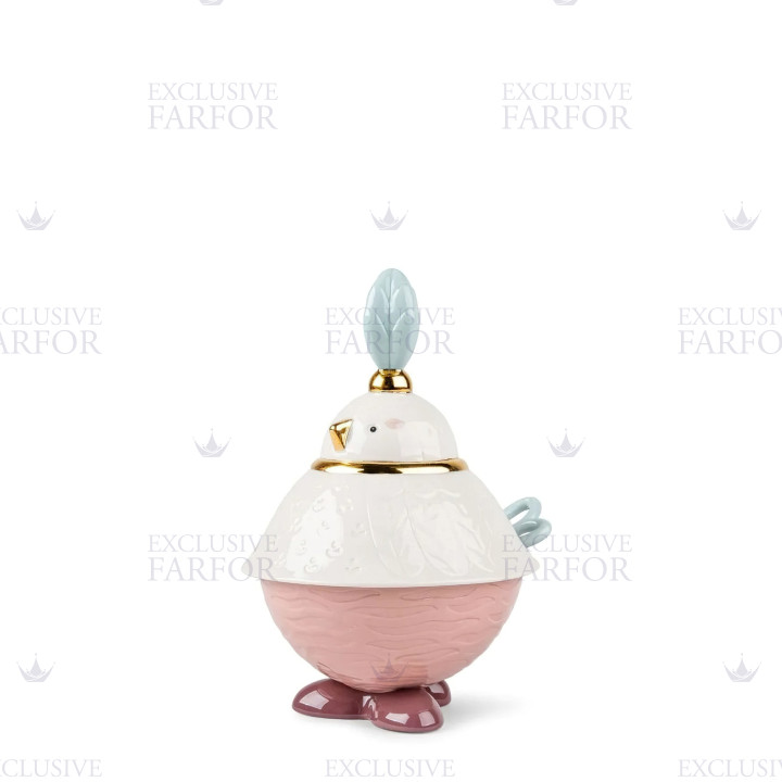 Сахарница (голубой / розовый / золотой) 21 х 17см коллекции Kawki бренда Lladro