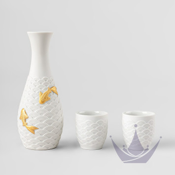 Набор для сакэ 3 предмета коллекции Koi бренда Lladro