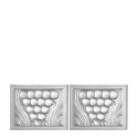 Декоративная панель зеркальная 3,6x10,3см коллекции Raisins бренда Lalique