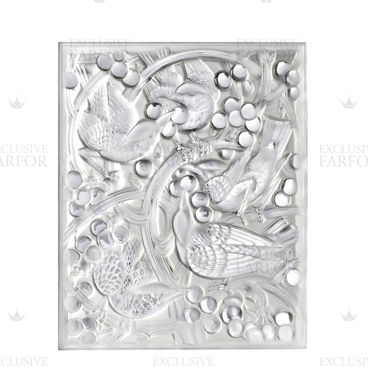 Декоративная панель зеркальная 42x34см коллекции Merles et Raisins бренда Lalique