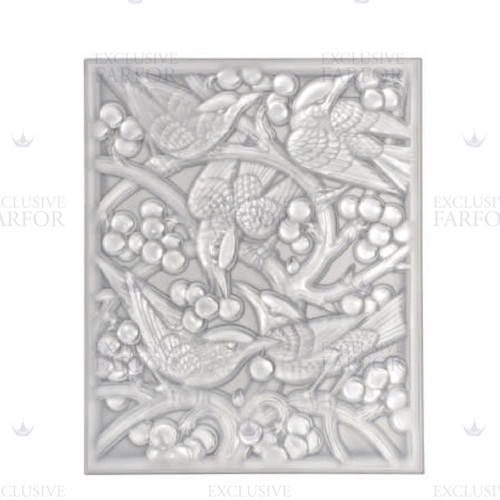 Декоративная панель (Голова вверх) 42x34см коллекции Merles et Raisins бренда Lalique