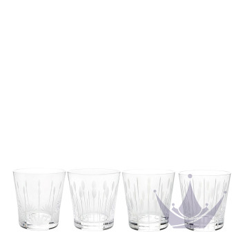 Стакан тумблер 4шт. 300мл коллекции Lotus бренда Lalique