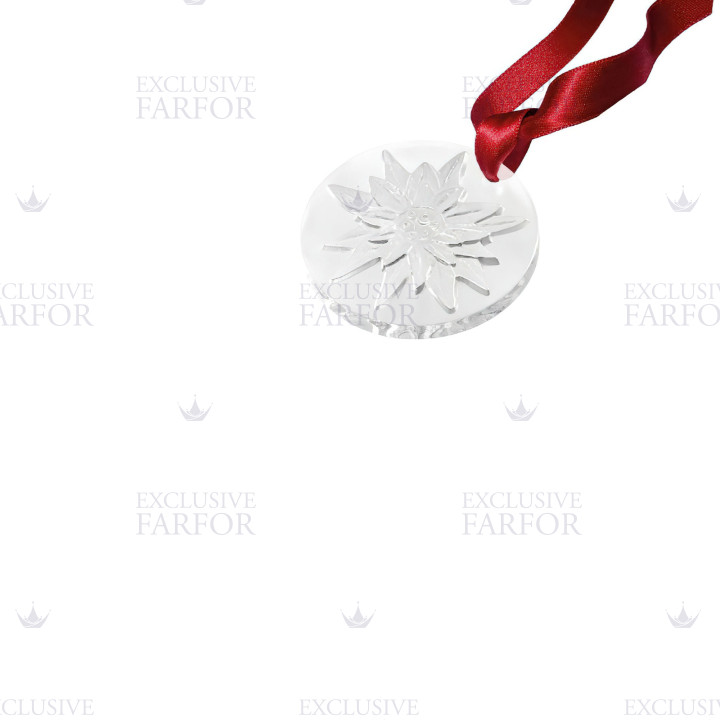 Рождественский орнамент 2026 6,5см коллекции Edelweiss бренда Lalique