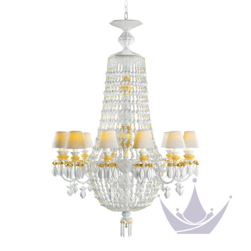 Люстра на 12 свечей (золотой / белый) 145 х 80см коллекции Winter Palace бренда Lladro