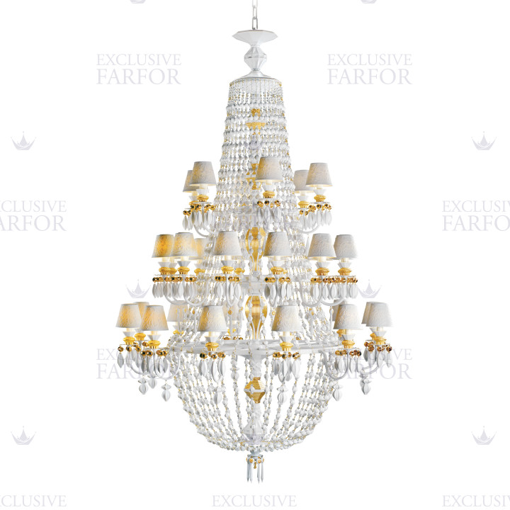 Люстра на 30 свечей (золотой / белый) 195 х 105см коллекции Winter Palace бренда Lladro