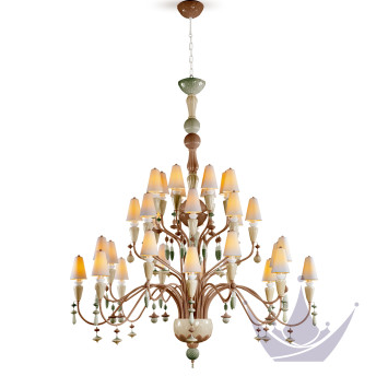 Люстра на 32 свечей (розовый / зеленый) 183 х 150см коллекции Ivy & Seed бренда Lladro