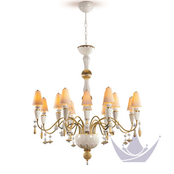 Люстра на 16 свечей (белый / золотой) 133 х 115см коллекции Ivy & Seed бренда Lladro