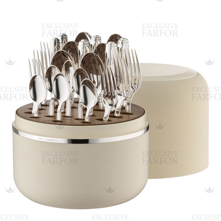 Набор столовых приборов на 6 персон, 24 предметов коллекции The Box Creme 