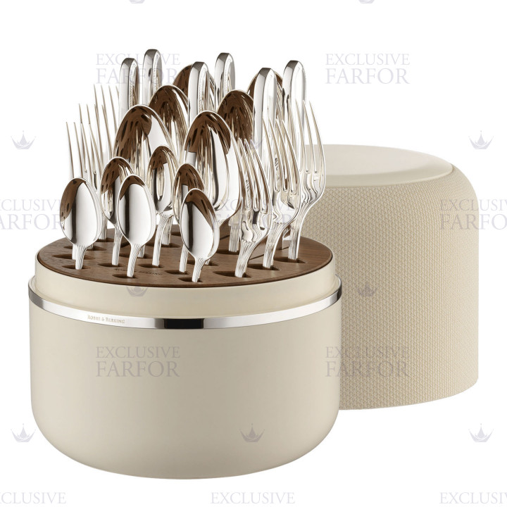 Набор столовых приборов на 6 персон, 24 предметов коллекции The Box Creme 