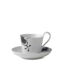 Чашка с блюдцем 0,25л коллекции Black Fluted Mega бренда Royal Copenhagen