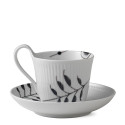 Чашка с блюдцем 0,25л коллекции Black Fluted Mega бренда Royal Copenhagen