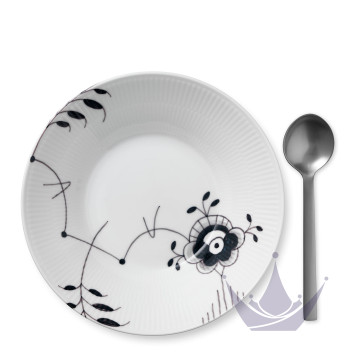 Тарелка глубокая 24см коллекции Black Fluted Mega бренда Royal Copenhagen