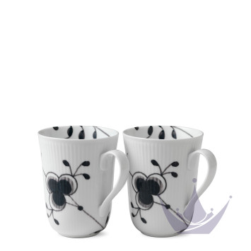 Кружка 0,33л, 2шт. коллекции Black Fluted Mega бренда Royal Copenhagen