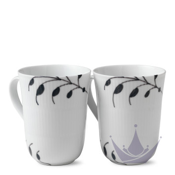 Кружка 0,33л, 2шт. коллекции Black Fluted Mega бренда Royal Copenhagen