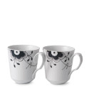 Кружка 0,37л, 2шт. коллекции Black Fluted Mega бренда Royal Copenhagen