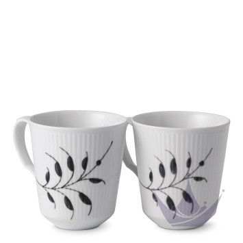Кружка 0,37л, 2шт. коллекции Black Fluted Mega бренда Royal Copenhagen