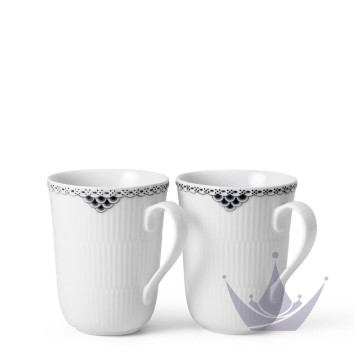 Кружка 0,33л, 2шт. коллекции Black Lace бренда Royal Copenhagen