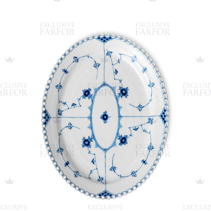Блюдо овальное 36см коллекции Blue Fluted Full Lace бренда Royal Copenhagen