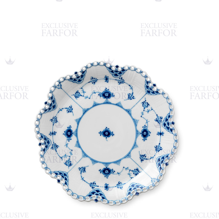 Блюдо круглое 25см коллекции Blue Fluted Full Lace бренда Royal Copenhagen