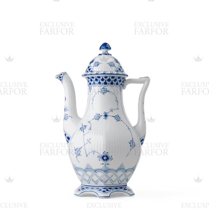 Кофейник 1,5л коллекции Blue Fluted Full Lace бренда Royal Copenhagen
