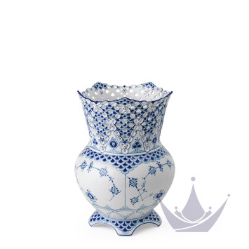 Ваза 22см коллекции Blue Fluted Full Lace бренда Royal Copenhagen