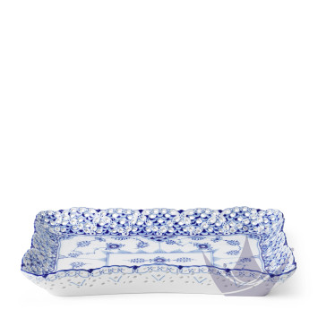 Чаша прямоугольная 23,5х16см коллекции Blue Fluted Full Lace бренда Royal Copenhagen