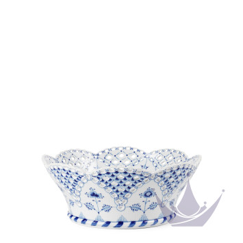 Корзина для фруктов 23см коллекции Blue Fluted Full Lace бренда Royal Copenhagen