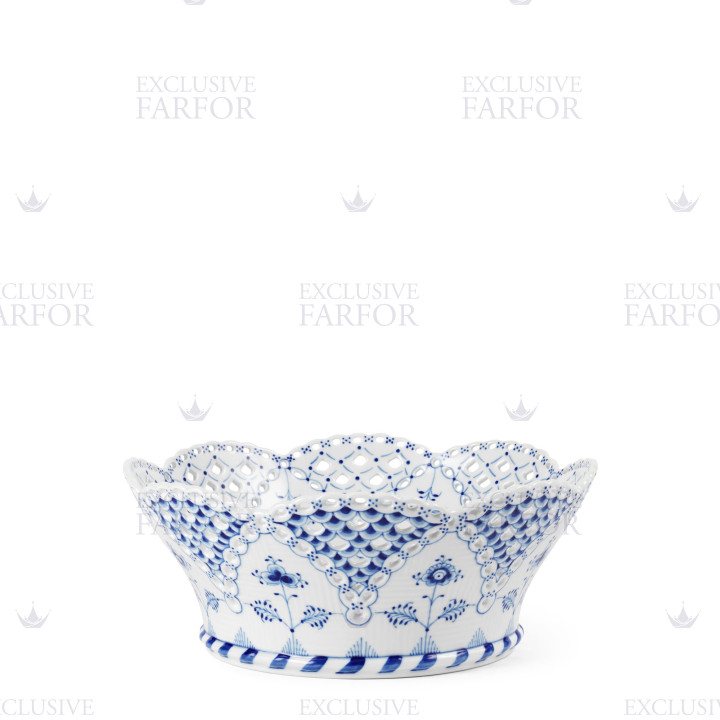 Корзина для фруктов 23см коллекции Blue Fluted Full Lace бренда Royal Copenhagen