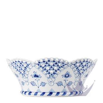 Корзина для фруктов 23см коллекции Blue Fluted Full Lace бренда Royal Copenhagen