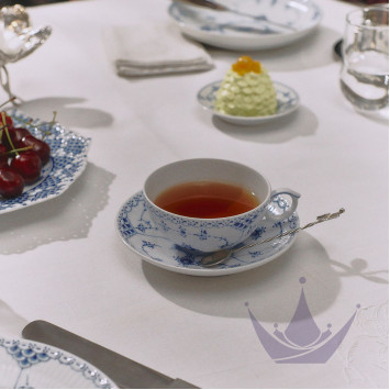 Чашка с блюдцем 0,2л коллекции Blue Fluted Half Lace бренда Royal Copenhagen
