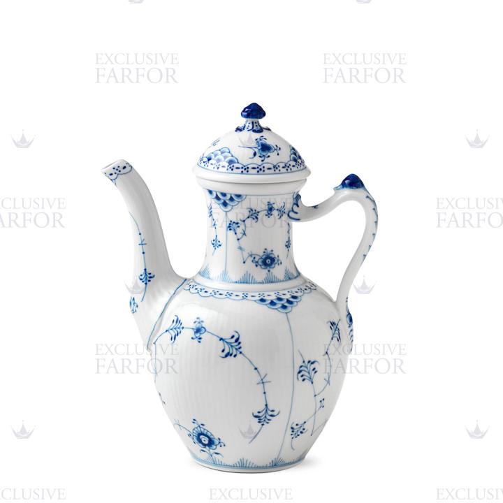 Кофейник 1л коллекции Blue Fluted Half Lace бренда Royal Copenhagen