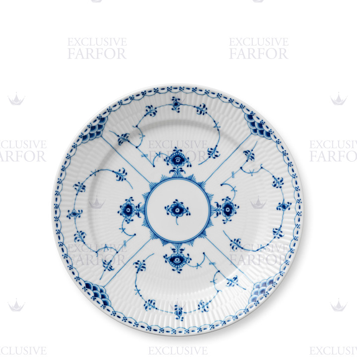 Тарелка главная 27см коллекции Blue Fluted Half Lace бренда Royal Copenhagen