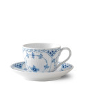 Чашка с блюдцем 0,2л коллекции Blue Fluted Half Lace бренда Royal Copenhagen