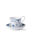 Чашка с блюдцем 0,24л коллекции Blue Fluted Half Lace бренда Royal Copenhagen