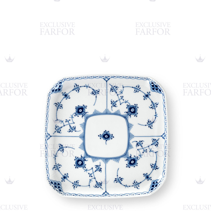 Чаша квадратная 21см коллекции Blue Fluted Half Lace бренда Royal Copenhagen