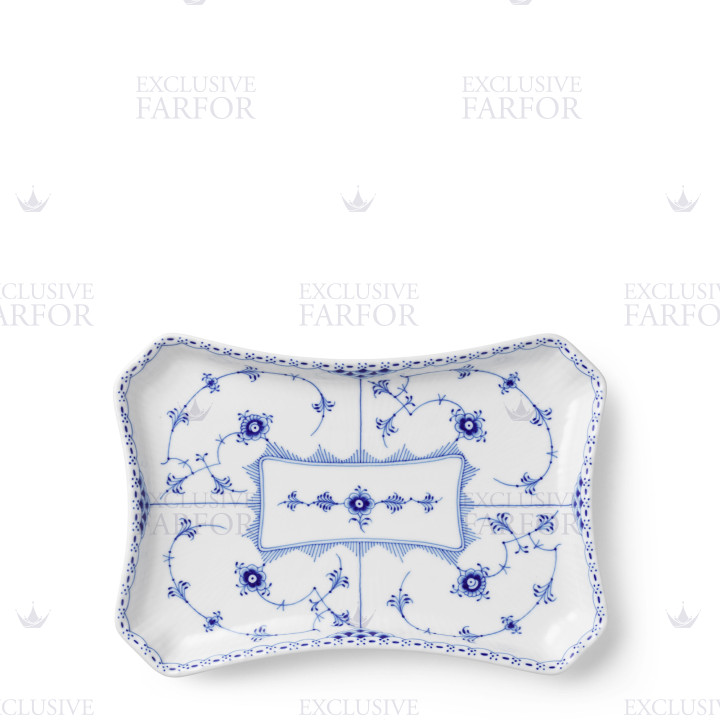 Чаша прямоугольная 24,5х17см коллекции Blue Fluted Half Lace бренда Royal Copenhagen